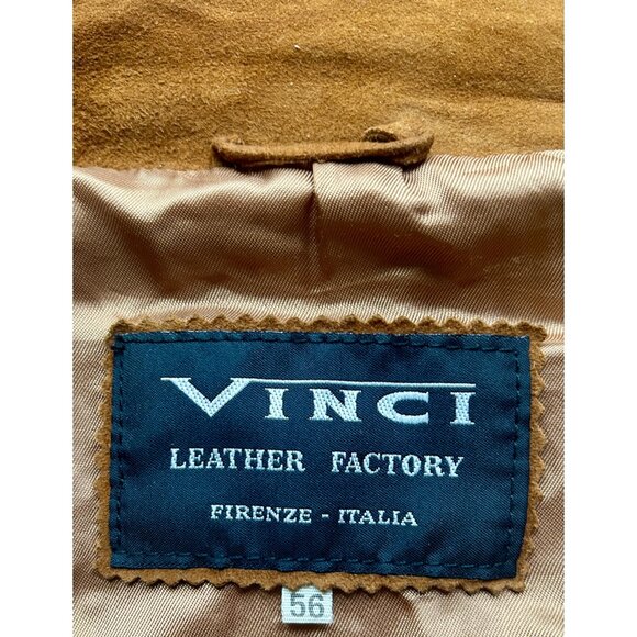 Vtg Vinci Vera Pelle Suede Italian Jacket XL 46-48 Genuine Leather Buttery Soft - Picture 2 of 16